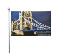 Bandiera da giardino con stampa Tower Bridge a Londra, 90 x 1,5 m
