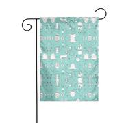 Bandiera da giardino con stampa verde alpaca con lama 30,5 x 45,7 cm, bandiera di benvenuto, per esterni, decorazione per il cortile della casa