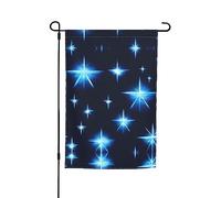 Bandiera da giardino con stella blu dei cartoni animati, bandiera da giardino stampata su entrambi i lati, graziose bandiere rustiche per decorazioni da esterno, 12 x 18 pollici