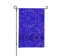 Bandiera da giardino con stelle celesti su entrambi i lati, 30,5 x 45,7 cm, per primavera ed estate, decorazione per le vacanze