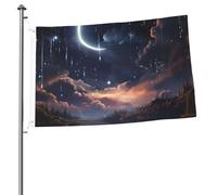 Bandiera da giardino con stelle notturne, 6 x 0,9 m, bandiera per esterni, bandiera brezza, bandiera a prova di scolorimento, per la casa, decorazione esterna e interna