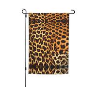 Bandiera da giardino con strisce su leopardi, bandiera da giardino stampata bifacciale, graziose bandiere rustiche per decorazioni da esterno, 12 x 18 pollici