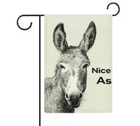 Bandiera da giardino con testa d'asino, in tela da imballaggio, double face, 30,5 x 45,7 cm