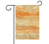 Bandiera da giardino con texture in pietra arancione pallido crema bandiere da giardino per vacanze stagionali tela da imballaggio su entrambi i lati, 30,5 x 45,7 cm