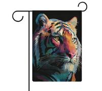 Bandiera da giardino con tigre animale, in iuta su entrambi i lati, 30,5 x 45,7 cm