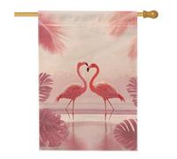 Bandiera da giardino con uccelli tropicali e pesche tropicali, striscione decorativo su entrambi i lati per la decorazione estiva del prato, perfetta per la decorazione della casa e le feste, 71 x 101