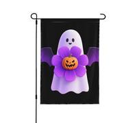 Bandiera da giardino con zucca floreale stampata su entrambi i lati, decorazione per feste, 31,8 x 45,7 cm
