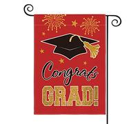 Bandiera Da Giardino Congrats Grad Diploma Cap Class Of 2025 Graduation Ceremony Red 30X45Cm Bandiera Dei Pirati Stagionali Moda Bandiere Per Esterni Festival Fattoria