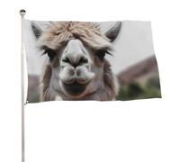 Bandiera da giardino da 152,4 x 243,8 cm per esterni, divertente bandiera alpaca con lama per le vacanze, grande striscione con occhielli in ottone, resistente allo sbiadimento, bandiera esterna per