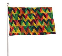 Bandiera da giardino da 152,4 x 243,8 cm, per esterni, geometria, triangolare, bandiera per vacanze, grande striscione con occhielli in ottone, resistente allo sbiadimento, bandiera esterna per la