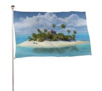 Bandiera da giardino da 152,4 x 243,8 cm, per esterni, isola e spiaggia, bandiera grande con occhielli in ottone, resistente allo sbiadimento, per decorazione domestica, fattoria, cortile, bandiera