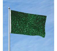 Bandiera da giardino da 3 x 1,5 m bandiera da esterno bandiera verticale su entrambi i lati verde paillettes scintilla bandiere per tutte le stagioni per cortile decorazione esterna banner segno di