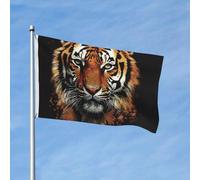 Bandiera da giardino da 3 x 1,5 m, bandiera per esterni, bandiera verticale su entrambi i lati, testa di tigre, opere d'arte per tutte le stagioni, per cortile, decorazione esterna per vacanze