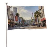 Bandiera da giardino da 88,9 x 150 cm, bandiera da giardino per esterni Hollywood Boulevard, bandiera grande con occhielli in ottone resistente allo sbiadimento, bandiera per esterni per la