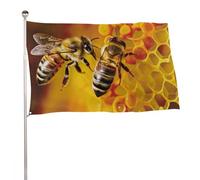 Bandiera da giardino da 89 x 150 cm, per esterni, per raccolta delle api, nettare, bandiera grande con occhielli in ottone, resistente allo sbiadimento, bandiera esterna per la decorazione della casa