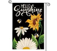 Bandiera da giardino Daisy Sunflower Hello Sunshine Piccola bandiera