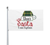 Bandiera Da Giardino Dear Santa I An Explain Garden Flag Colore Vivido Bandiera Da Cortile Antivento Bandiere Decorative Per 90X152CM