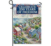 Bandiera da giardino della chiesa, barche a vela panoramiche patriottiche, case per il giorno dell'indipendenza, colore rosso, su entrambi i lati, bandiere decorative per esterni, patio, prato