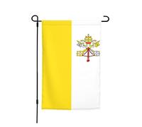 Bandiera da giardino della Città del Vaticano, 12x18 pollici, bifacciale, piccola, decorativa