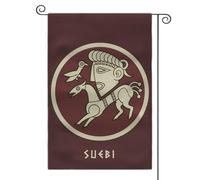 Bandiera da giardino della civiltà dell'età classica, bandiera a doppia faccia con cultura totemica, 30,5 x 45,7 cm, per decorazione esterna (Suebi)