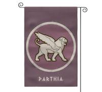 Bandiera da giardino della civiltà dell'età classica, bandiera a doppia faccia con cultura totemica, 30,5 x 45,7 cm, per decorazione esterna (Parthia)