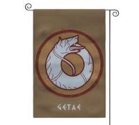 Bandiera da giardino della civiltà dell'età classica, bandiera a doppia faccia con totem cultura, 30,5 x 45,7 cm, per decorazione esterna (Getae)