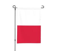 Bandiera da giardino della Polonia, piccola bandiera bifacciale per cortile, adatta per esterni o per decorazioni da giardino, patio, 18x12 pollici