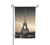 Bandiera da giardino della Torre di Parigi, 30,5 x 45,7 cm, per primavera, estate, autunno, inverno, bandiere stagionali, bandiere su entrambi i lati, bandiere per le vacanze, per esterni e interni