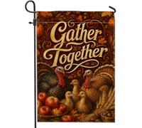 Bandiera da giardino della Turchia, rustica tradizionale frutta grano del Ringraziamento marrone su entrambi i lati bandiere decorative per esterni, patio, prato, portico anteriore, balcone, 30,5 x