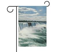 Bandiera da giardino delle cascate del Niagara su entrambi i lati, 30,5 x 45,7 cm, bandiera verticale in lino, bandiere per la casa durevoli per feste decorative all'aperto