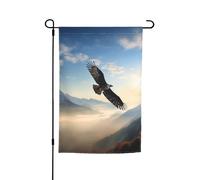 Bandiera da giardino delle montagne dell'aquila doppia faccia bandiera da cortile per le vacanze 30,5 x 45,7 cm banner stagionale all'aperto per primavera estate prato portico decorazione domestica