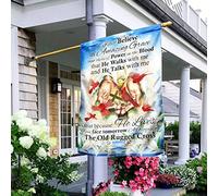 Bandiera Da Giardino Deluxe Bandiera Da Cortile Divertente Bandiere All'Aperto Con I Fiori Di Giglio Credo Ancora Nella Grazia Straordinaria Che C'È Potere Nel Sangue Che Cammina Con Me S