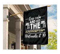 Bandiera Da Giardino Deluxe Bandiere Pirati Bandiera Da Cortile Decorazione Per Fattoria Cortile Giardino Mantieni La Calma E Lascia Che Se Ne Occupi Il Contabile. Sfondo Di Cielo Notturno. M
