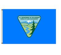 Bandiera Da Giardino Department Of The Interior The Bureau Of Land Management Garden Flag Lavabile Bandiera Da Cortile Colore Vivido Bandiere Decorative Per Feste Celebrazioni Festival 90X152CM