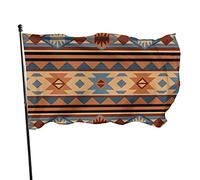 Bandiera da giardino design nativo del sud-ovest marrone chiaro grigio marrone bandiera americana in poliestere con 2 occhielli in ottone striscione colori vivaci e a prova di sbiadimento bandiera da