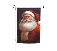 Bandiera da giardino di Babbo Natale, 30,5 x 45,7 cm, double face, per primavera ed estate, decorazione per esterni