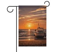Bandiera da giardino di benvenuto, bandiera da spiaggia, alba, primavera, estate, floreale, 12 x 18 pollici, decorazione da esterno bifacciale per primavera, inverno, fattoria, resistente allo sbi