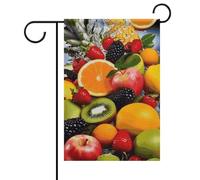 Bandiera da giardino di benvenuto bandiere colorate con frutta per cortile portico casa bandiera stagionale doppia bandiera per casa all'aperto cortile patio prato decorazione decorazioni da giardino