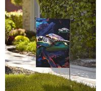 Bandiera da giardino di benvenuto Bandiere stagionali da cortile resistenti alle intemperie 71 x 101 cm bandiere da esterno a doppia faccia Una colorata tartaruga marina tropicale Piccole bandiere da