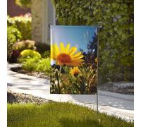 Bandiera da giardino di benvenuto bandiere stagionali resistenti alle intemperie 71 x 101 cm bandiere da esterno a doppia faccia fiore giallo sotto il sole piccole bandiere da giardino per esterni