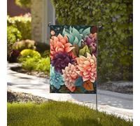 Bandiera da giardino di benvenuto bandiere stagionali resistenti alle intemperie 71 x 101 cm bandiere da esterno a doppia faccia fiori come sfondo piccole bandiere da giardino per esterni bandiera