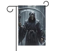 Bandiera da giardino di benvenuto bandiere triste mietitore, bandiera per cortile, portico, casa, stagionale, bandiera su entrambi i lati, per casa, cortile, patio, prato, decorazioni da giardino