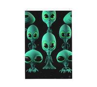 Bandiera da giardino di benvenuto con alieni, 0,6 x 0,9 m, doppia faccia, non sbiadisce, per casa, cortile, cortile, cortile, prato, decorazione esterna