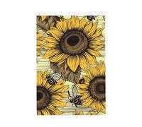 Bandiera da giardino di benvenuto con api girasole 0,6 x 0,9 m su entrambi i lati senza sbiadire bandiere per casa cortile sfondo foto banner per feste per cortile portico prato decorazione esterna