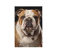 Bandiera da giardino di benvenuto con bulldog inglese, 0,6 x 0,9 m, non sbiadisce, doppia faccia, bandierine per esterni, decorazione per cortile, portico, prato