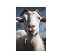 Bandiera da giardino di benvenuto con capra, 0,6 x 0,9 m, doppia faccia, non sbiadisce, per casa, cortile, cortile, cortile, prato, decorazione esterna