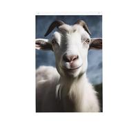 Bandiera da giardino di benvenuto con capra, 0,6 x 0,9 m, doppia faccia, non sbiadisce, per casa, cortile, cortile, cortile, prato, decorazione esterna