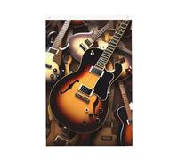 Bandiera da giardino di benvenuto con chitarra musicale, 0,6 x 0,9 m, doppia faccia, non sbiadisce, per casa, cortile, cortile, cortile, prato, decorazione esterna