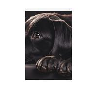 Bandiera da giardino di benvenuto con cucciolo di labrador nero, 0,6 x 0,9 m, non sbiadisce, doppia faccia, bandierine per esterni, decorazione per cortile, portico, prato