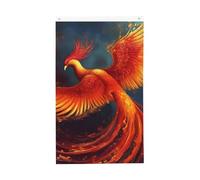 Bandiera da giardino di benvenuto con fenice arancione e rossa, 9 x 1,5 m, double face, non sbiadisce, bandiere per casa, cortile, cortile, veranda, prato, decorazione esterna